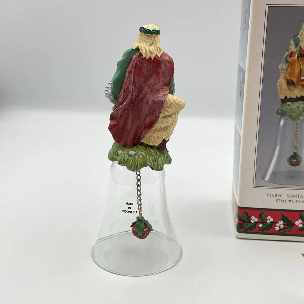 NIB Novelino Christmas Through The Ages Viking Santa Bell‎ Vintage 1992 #CTA401